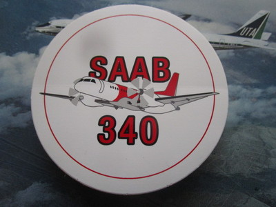 STICKER STICKER STICKER SAAB 340 TURBOPROP AIRCRAFT SAAB FAIRCHILD SF340