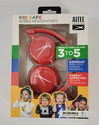 Altec Lansing Kid Safe Wired Headphones Parent Approved 85 Decibels New 