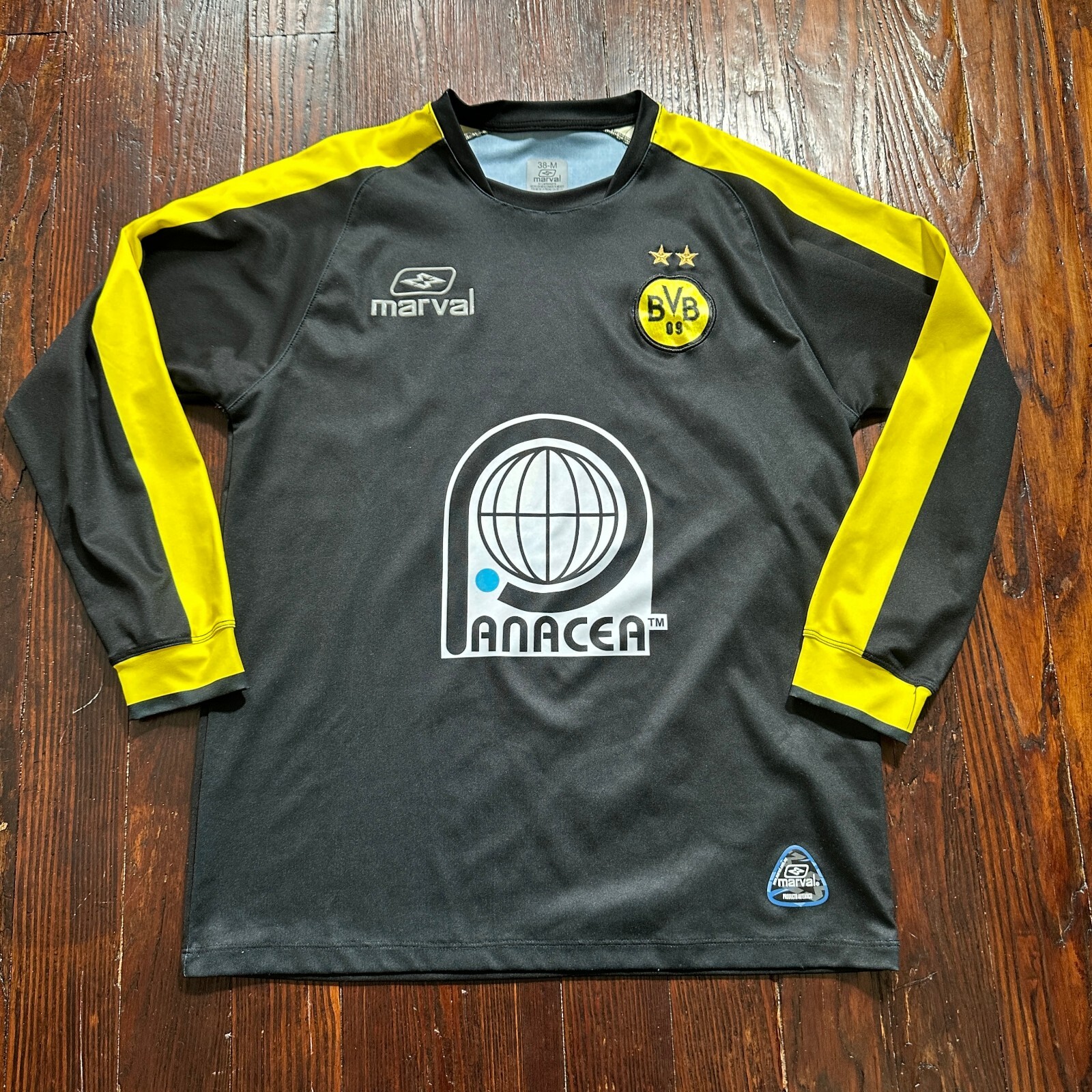Marval BVB Soccer Jersey Shirt Sz 38 M Futbol #20 Dennis Borussia Dortmund