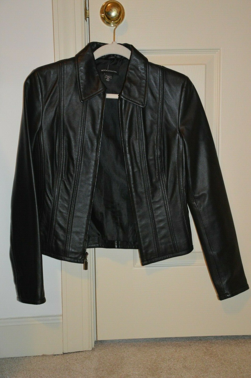 moda international leather jacket
