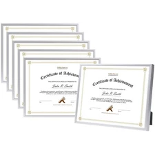 8.5x11 Aluminum Frame Easel Stand Tabletop for Document Certificates Graduations