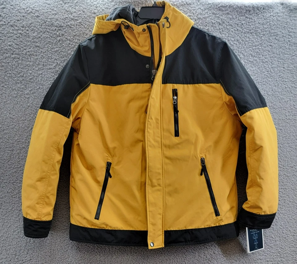 Club Room 3-in-1 All Weather Hooded Jacket Men's XL Yellow Snap Zip Closure L/S - Image 2 of 4