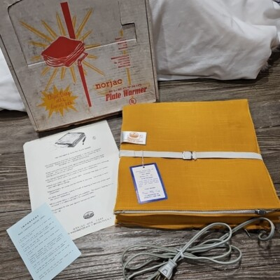 #ad MCM Electric Plate Warmer Norjac PLW 301 Continental 10 Plate Yellow Safe Works $34.00