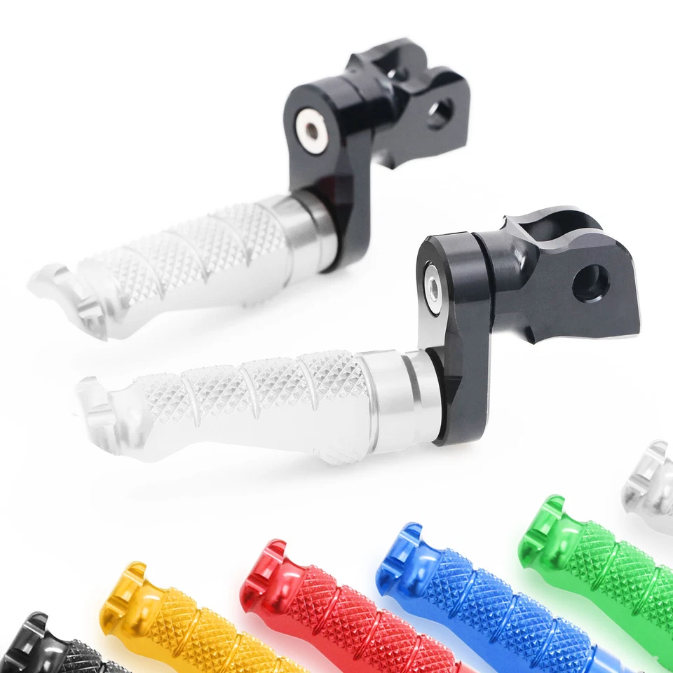 Clavijas delanteras extendidas plateadas R-FIGHT 1 pulgada para Kawasaki Ninja 250R 08-11 12 Foto 2 de 4