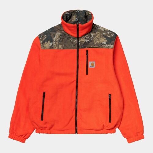 Carhartt WIP Denby Reversible Jacket Fleece Camo Combi Safety Orange