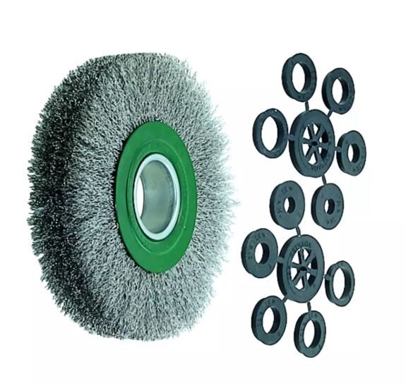 Brosse circulaire 125mm inox Lessmann contre rouille et calamine