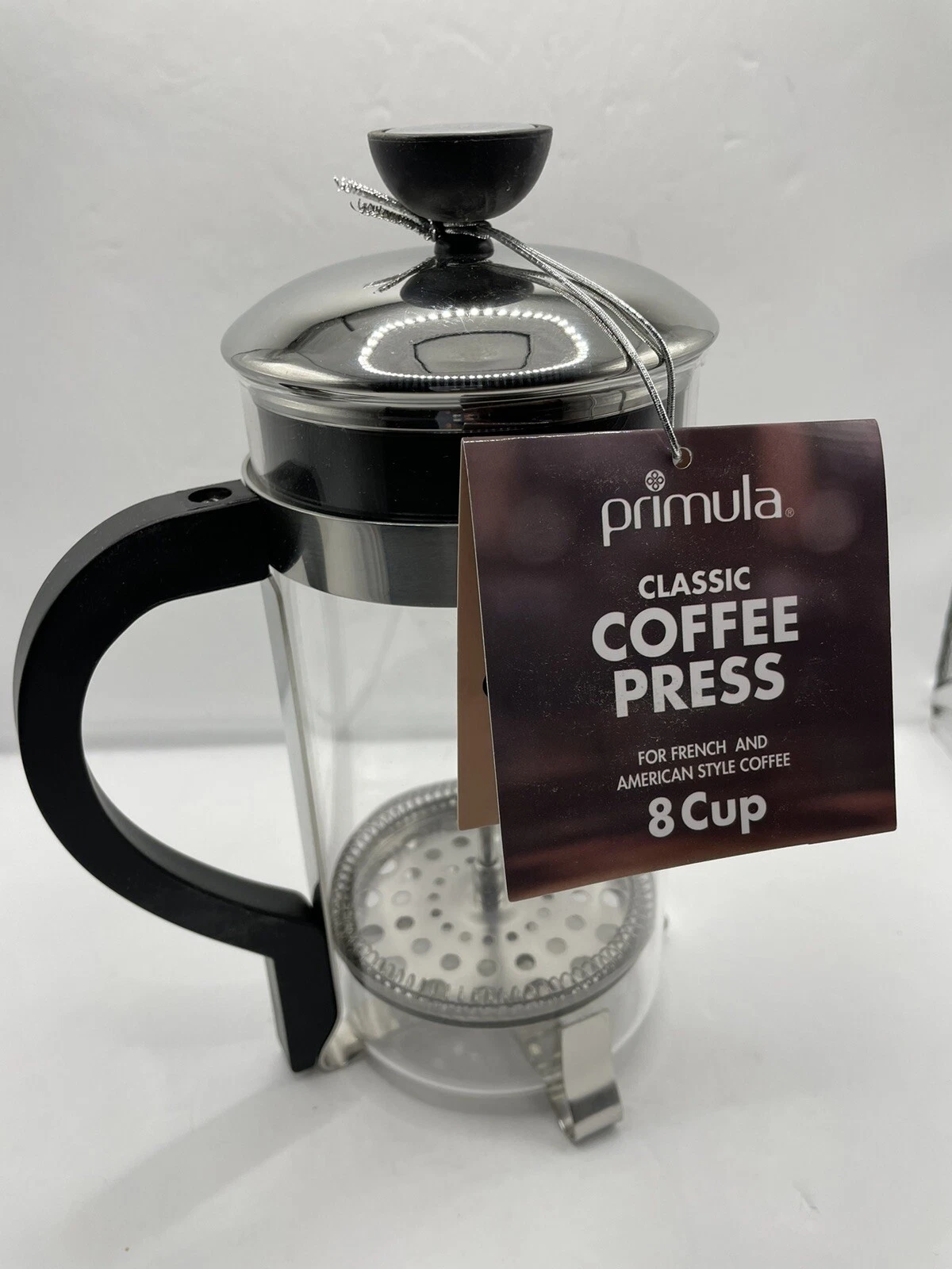Primu 8 Cup Classic French Press Coffee/Tea Maker - Glass. Classic Coffee Press