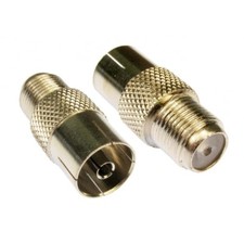 F Type Connector Socket to RF Coax Aerial Female Adapter F-F Satellite Coaxial