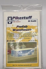 N Scale Pikestuff 541-8003 Prefab Warehouse Building Kit BRAND NEW SEALED