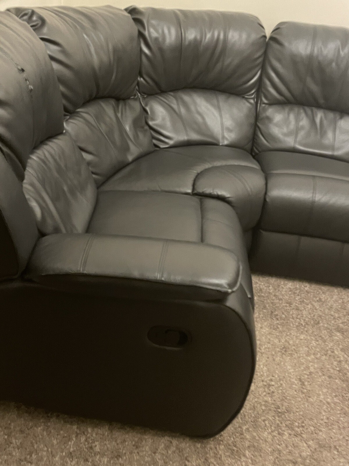 CORNER LEATHER SOFA eBay