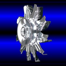 Chrome Alternator Fan And Pulley Kit For Small Block Chevy 327 350 383 400