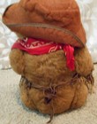 Vintage Buckaroo Bear 19" Elegante By Dakin w/hat, kerchief, glove, Chaps, Tag — photo 2