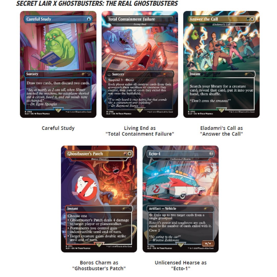 Secret Lair THE REAL GHOSTBUSTERS MTG Magic the Gathering Secret Lair THE REAL GHOSTBUSTERS MTG Magic the Gathering