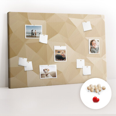 Pinntafel Korktafel Kinderspiel 100 Pinnadeln 120x80 cm Dreiecke abstrakt
