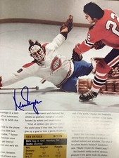 Ken Dryden Signed Book The Top 100 Hockey +7 HoF Mike Bossy Autograph NHL JSA
