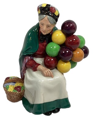 VTG Royal Doulton England Figurine   The Old Balloon Seller   HN 1315 1940 s