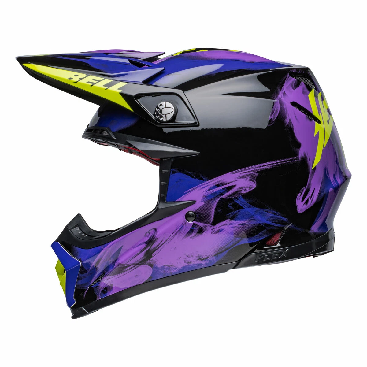 Helmet Motocross BELL MOTO-9S FLEX Slayco Black Viola | eBay