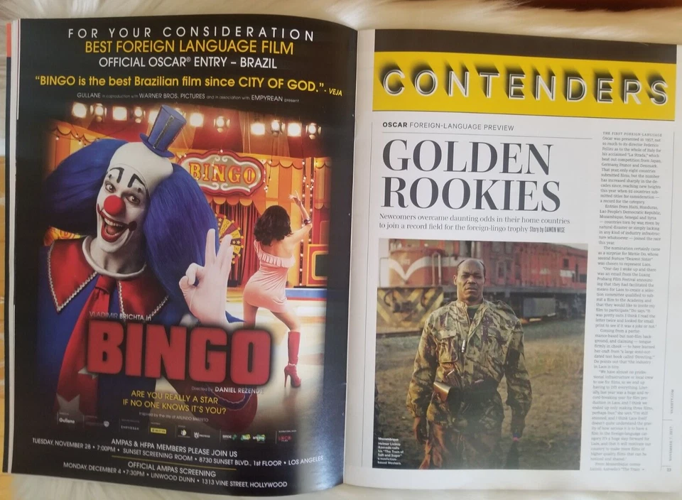 VARIETY MAGAZINE NOVEMBER 2017 EXTRA EDITION FOREIGN LANGUAGE FILMS Foto 4 de 4