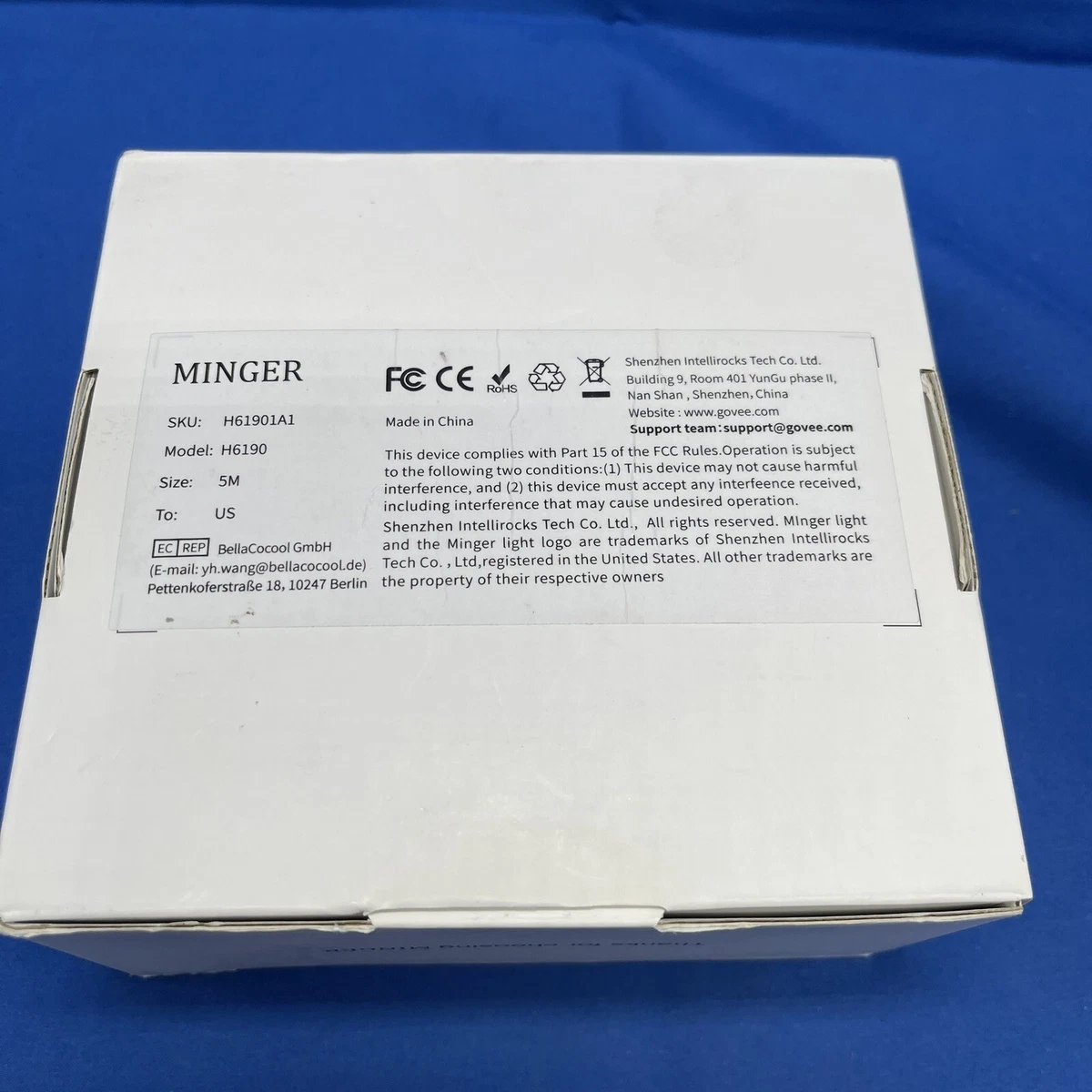 Led Light Strip MINGER RGB Striplight Waterproof With Remote H6190