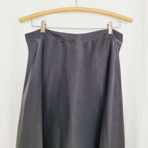 Black Taffeta A Line Full Length Formal Skirt Womens Size 12 VTG JS Collections - Picture 2 of 12