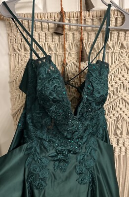 Prom Gown Emerald Green Size Macys Dress