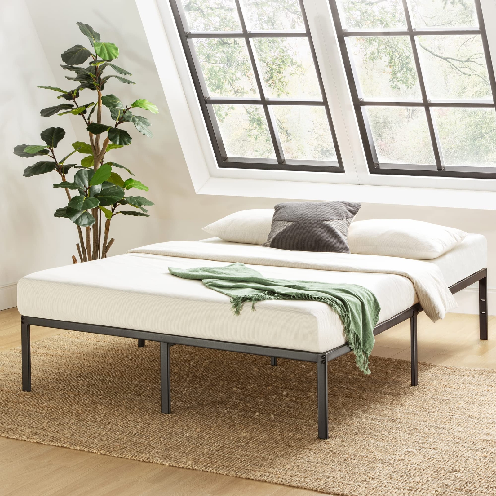 Best Price Mattress 14 Inch Metal Platform Beds w/ Heavy Dut