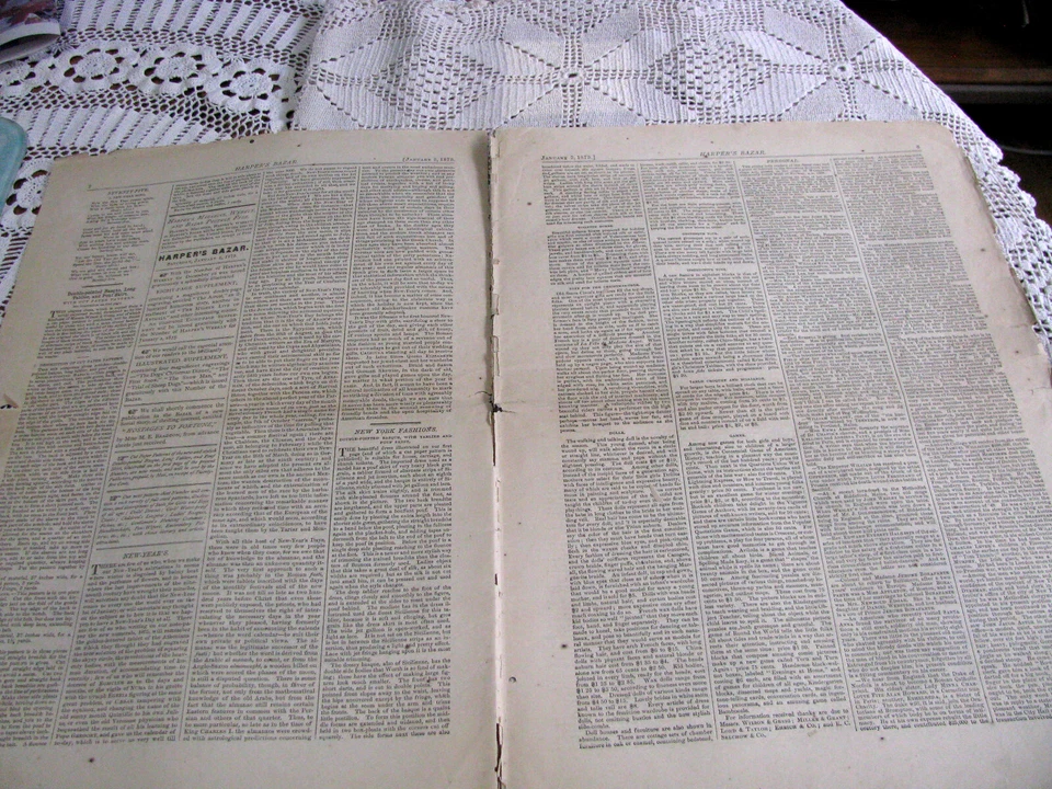 Antique Harper's Bazar Magazine January 2, 1875 - Image 3 of 4