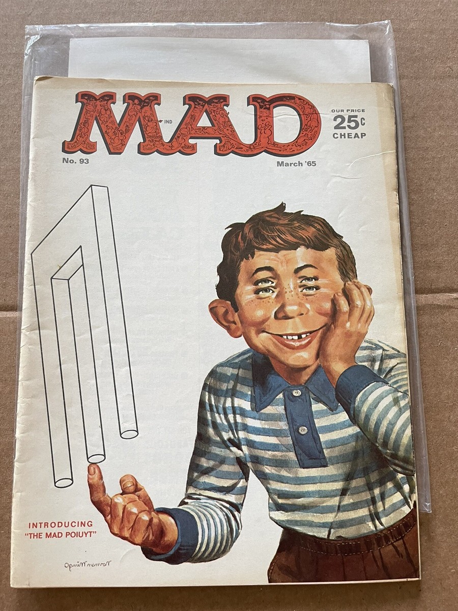 MAD MAGAZINE #93 MARCH 1965￼ VG 57 year old mag shows stuff of