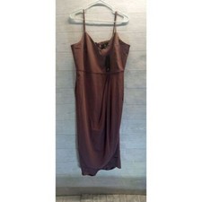 Eddie Bauer Pink Dress Size Petite Large LINEN inde hobo hippie