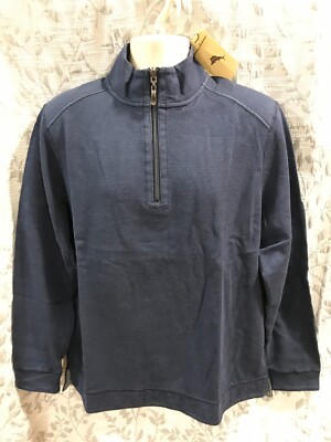 Tommy Bahama Men's Size M Half Zip Alpine View Reversible Sweatshirt $128 NWT