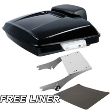 5.5'' Razor Trunk Pad & Mount Rack Fit Fit For Harley Touring Glide 1997-2008 US