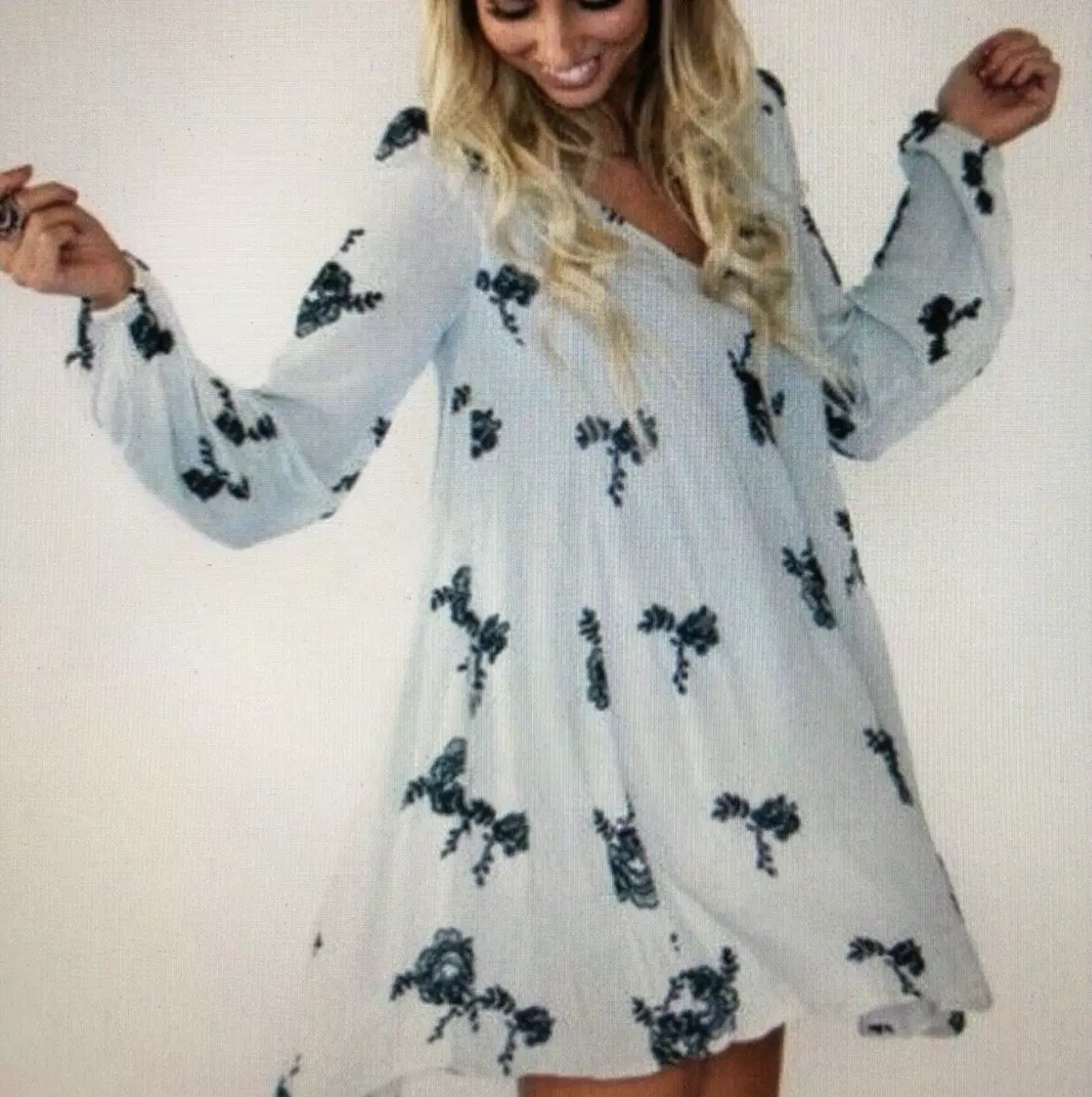 Embroidered austin 2025 mini dress
