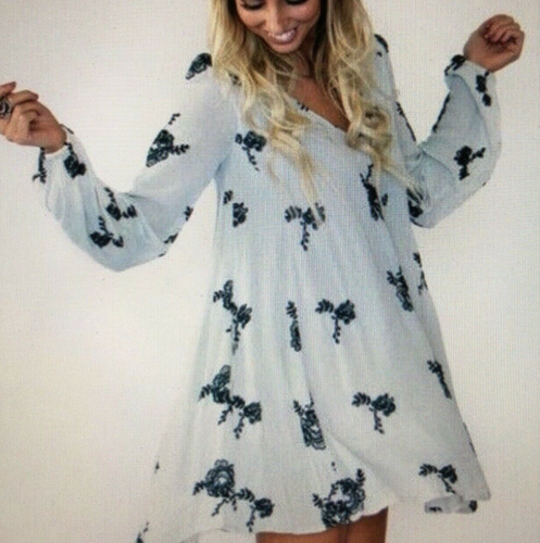 Free People Floral Embroidered Emma 