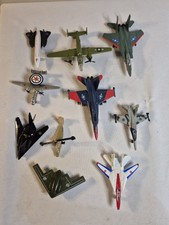 Lot of 10 Die cast/plastic Military Fighter Jet Planes and helicopters - Mix Lot