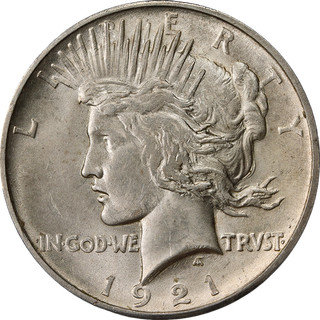 1921 Peace Dollar High Relief PCGS MS62 Nice Eye Appeal Nice Strike