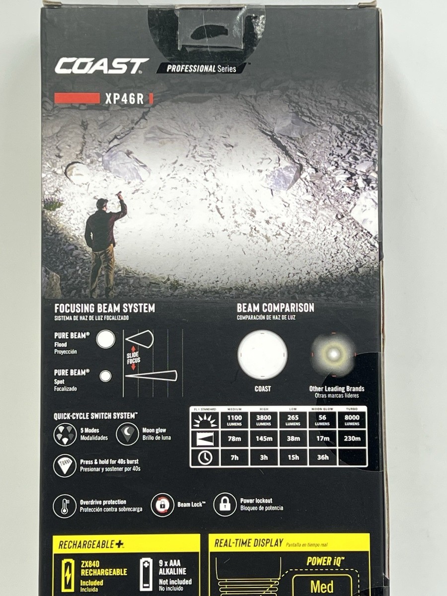 Torcia LED Ricaricabile Coast XP46R - Potenza 8000 Lumen