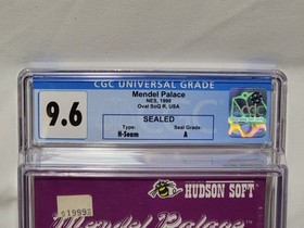 NEW Mendel Palace Nintendo NES Game SEALED Graded CGC 9.6 A Hudson Soft US NTSC