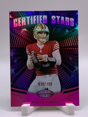 BROCK PURDY 2025 PANINI CERTIFIED - CERTIFIED STARS #CST-BPY MIRROR PINK /199