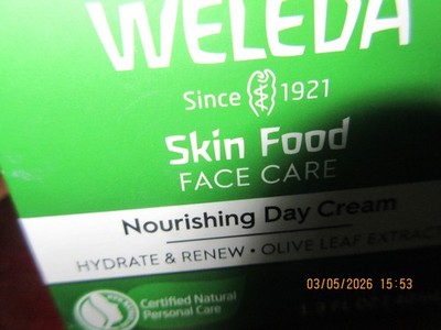 WELEDA Skin Food Face Care Nourishing Day Cream Anti-Aging- 1.3 oz EXP 05/2027