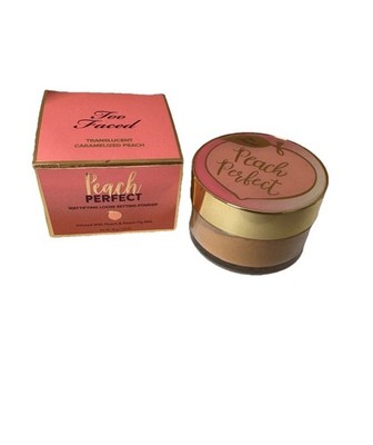 Too Faced Peach Perfect Loose Mattifying Setting Powder Caramelized Peach35g NIB
