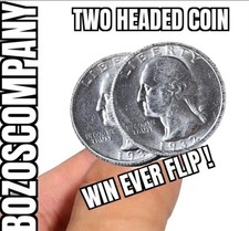 Double Headed Quarter - Magic Coin Tricks - Gimmick Coins T14