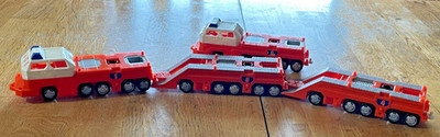 Set of 2 1997 Mattel Matchbox Wheels Space Shuttle Transporter Truck & Trailer