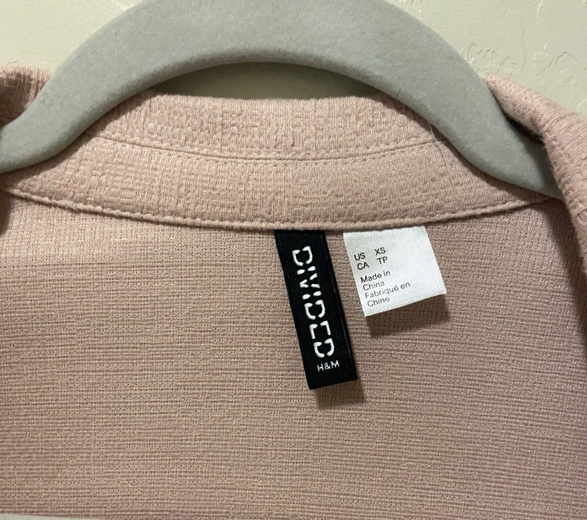 H&M DIVIDED Women’s Blush Pink Casual Blazer Jacket Lightweight Size XS NWOT thumbnail 4