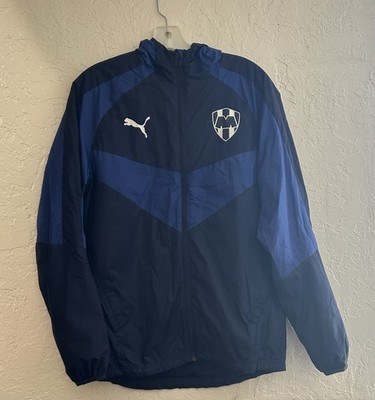 PUMA Monterrey Rayados Raincoat Jacket Men's Small Blue