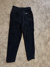 Vintage 90S Ann Taylor Denim Black Velvet Pants Sz 6 High Waist 100 Cotton