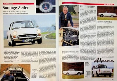 Oldtimer Praxis 05/2011 Sunbeam Alpine Serie V in einer seltenen Vorstellung auf