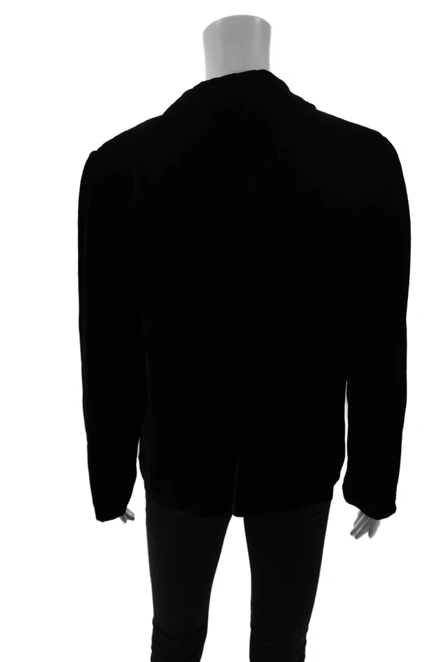 Blazer Tahari Mujer Terciopelo Texturizado Manga Larga Un Botón Negro Talla S Foto 4 de 4