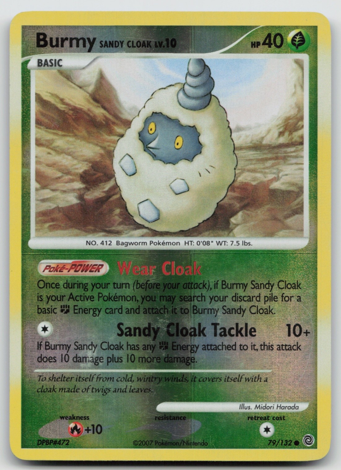 Pokemon Card Burmy Sandy Cloak Common Secret Wonders 79/132