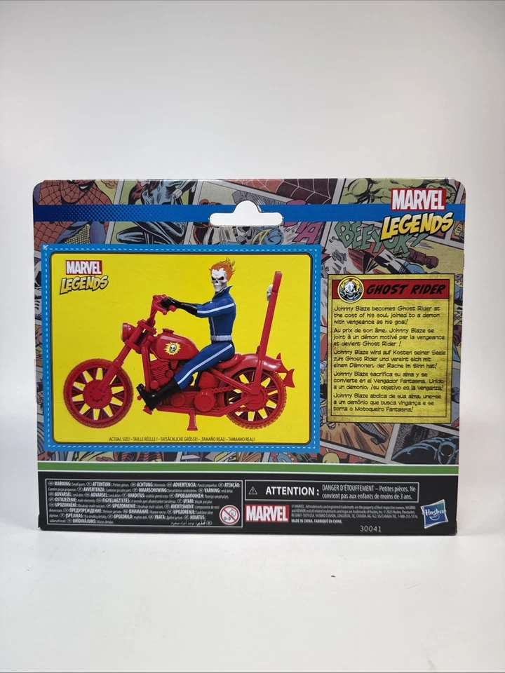 Motocicleta Ghost Rider retro Marvel Legends 3.75 nueva sellada de fábrica Hasbro Foto 3 de 4