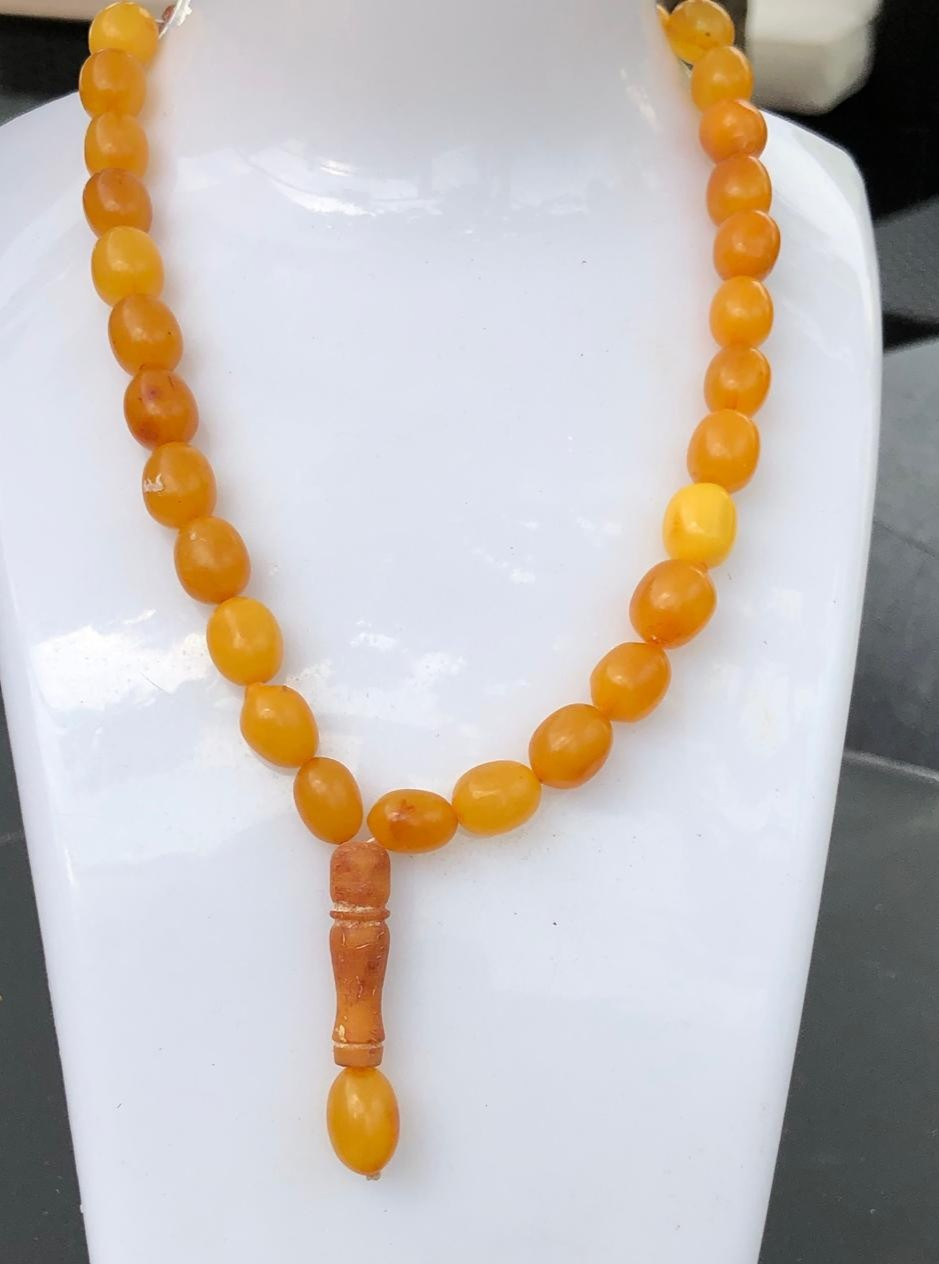 Baltischer Bernstein Rosenkranz Tesbih Misbaha Kehribar Amber Prayer Beads